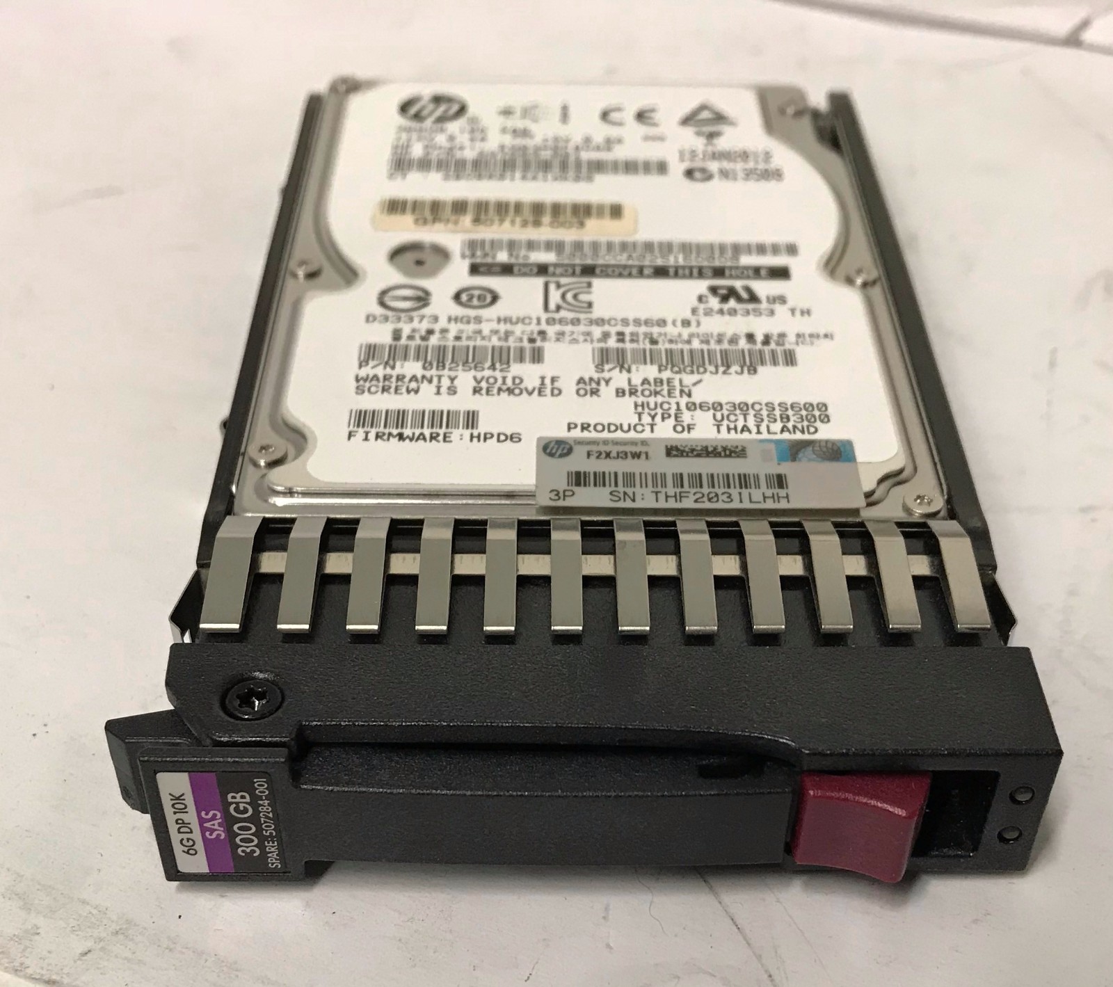 HP 597609-001 EG0300FBDBR 300GB 10K 6G 2.5" SAS 507284-001 Server Hard ...