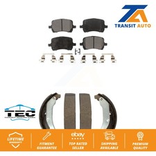 Front Rear Ceramic Brake Pads Drum Shoes Kit For Chevrolet Pontiac G5 Cobalt HHR
