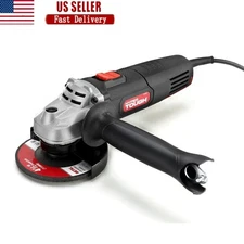 6 Amp Corded Angle Grinder Adjustable Guard Handle 4.5in Wheel Wrench Tool New