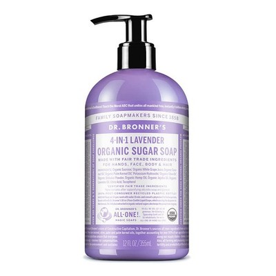 2x Dr. Bronner's - Organic Sugar Soap (Lavender, 12 Ounce) - Made with Organic O