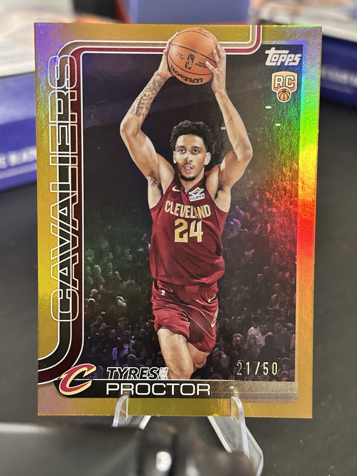 2025-26 Topps Flagship GOLD HOLOFOIL Tyrese Proctor Rookie 21/50 Cavaliers #250