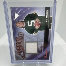 Bowman Rookie Rewind Jersey AJ Hawk Green Bay Packers Football NFL Card. rookie card picture
