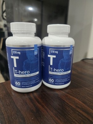 Essential Elements T-Hero Male Health & T-Support 60 Vegan Caps each one(2-PACK)