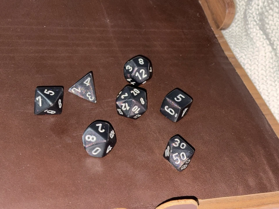Juego de dados Chessex Borealis Smoke DnD CHX 27428 FUERA DE SERVICIO DIFÍCIL DE ENCONTRAR raro  Foto 2 de 4