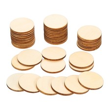 50 Pcs 1.2 Inch Unfinished Wood Circles for Crafts Wood Round Slices