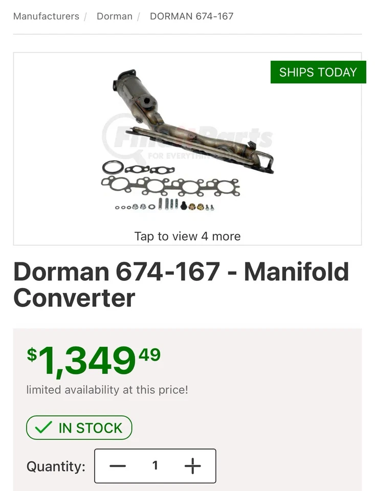 Convertidor colector Dorman 674-167 - Lexus GX460 2014-2023 Foto 2 de 4