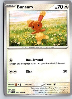 Buneary 083/094 Common Phantasmal Flames Pokemon Lightly Played