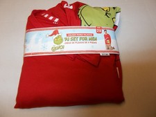 New Dr Seuss The Grinch Holiday Family Christmas Pajama Set Size Men's XXL 2X