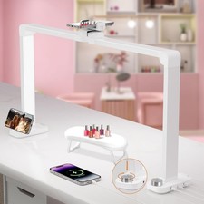 iVict Nail Desk Lamp, 34" Nails Tech Light with Phone Stand, 0-100 Adjustabl...