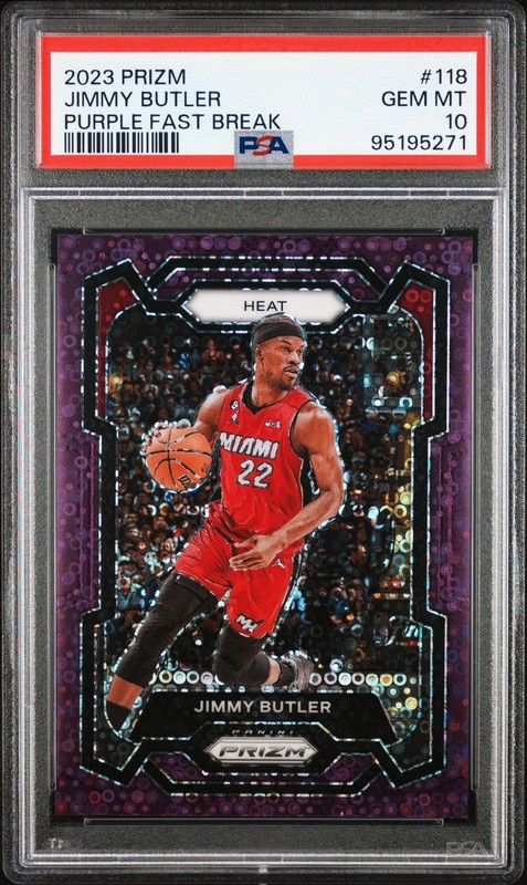 2023 Prizm Jimmy Butler Purple Disco PSA 10 Gem