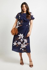 Wallis Navy Column Dress Womens Daywear Dresses