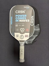 NEW CRBN 1 TruFoam Waves Elongated Pickleball Paddle w/ Free Cover, Carbon Fiber