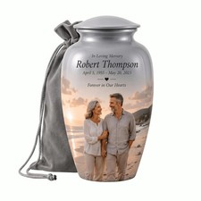 Forever in Our Hearts Urn Personalized Human Ashes Memorial for Husband or Wife