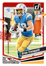 2023 Donruss Football Drue Tranquill Kansas City Chiefs #156