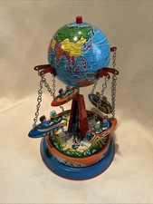 WEST GERMANY VINTAGE TIN TOY GLOBE CAROUSEL