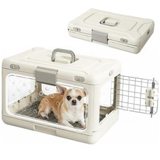 Hard Cat Carrier,Dog Crate for Small Dogs,Cat Kennel Clear,Foldable Dog Kenne...