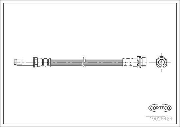 Bremsschlauch Corteco 19026424 FüR Bnp Ford Mondeo 1 Turnier 2 16V 4X4 24V 200-image