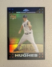 2007 Topps Chrome Philip Hughes Refractor Rookie Baseball Card #281. rookie card picture