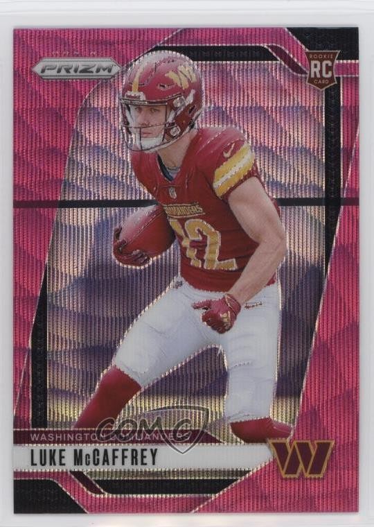 2024 Panini Prizm Rookies Pink Wave Prizm Luke McCaffrey #367 15vt