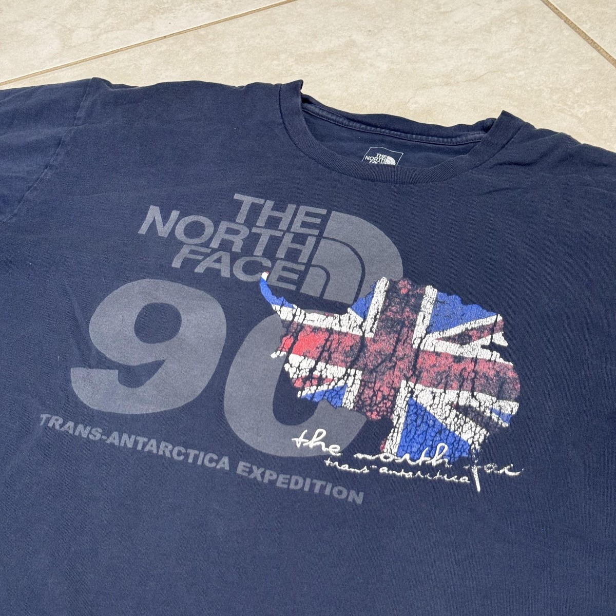 The North Face Shirt Mens Large Navy Trans-Antarctica Expedition