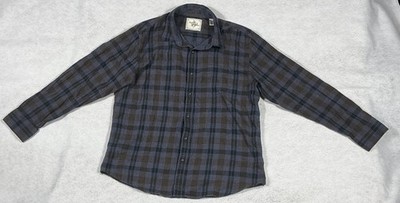 Age Of Wisdom Plaid Shirt Adult Size 2XL Long Sleeve Men s 100% Cotton