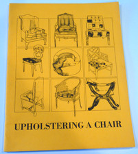 Upholstering a Chair Vtg 1960's John K Burch Booklet Instructions Cushion Repair