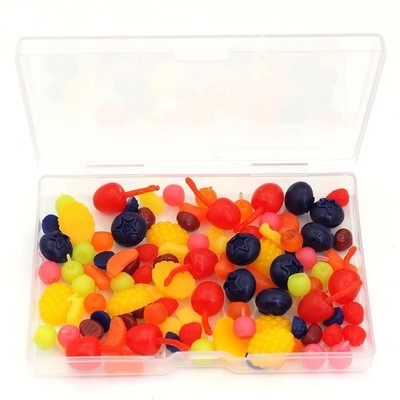 110Pcs Extremely-Tiny Realistic Decorative Resin Assorted Fruit Set Super-Min...