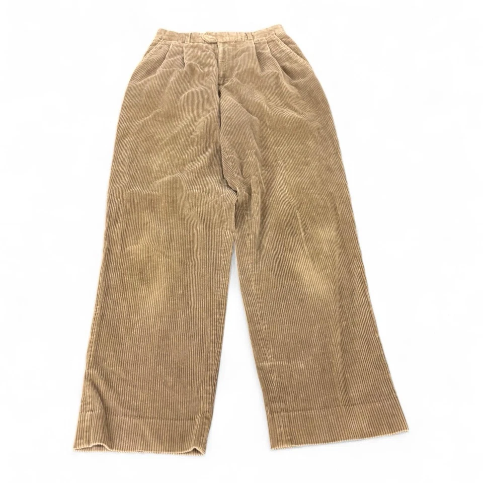 Calça sob medida vintage anos 90 David Brooks veludo feita nos EUA tamanho 10 - Imagem 2 de 4