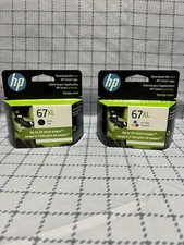 GENUINE HP 67XL Black  Tri Color ink cartridges New In Retail Box 4/2027
