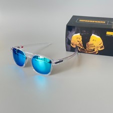 Oakley Latch beta OO9436 Polarized Sunglasses PRIZM Blue Lens Clear Frames