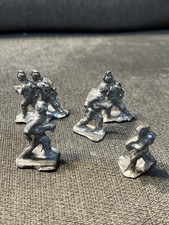 Vintage Miniature Figures 5 Lead Toy Soldiers Army Men  Tootsie 1950 Field Cann