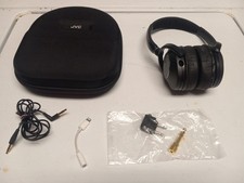 JVC HA-NC250 Wired, Noise Cancelling Headphones Black w/ Case Tested Working