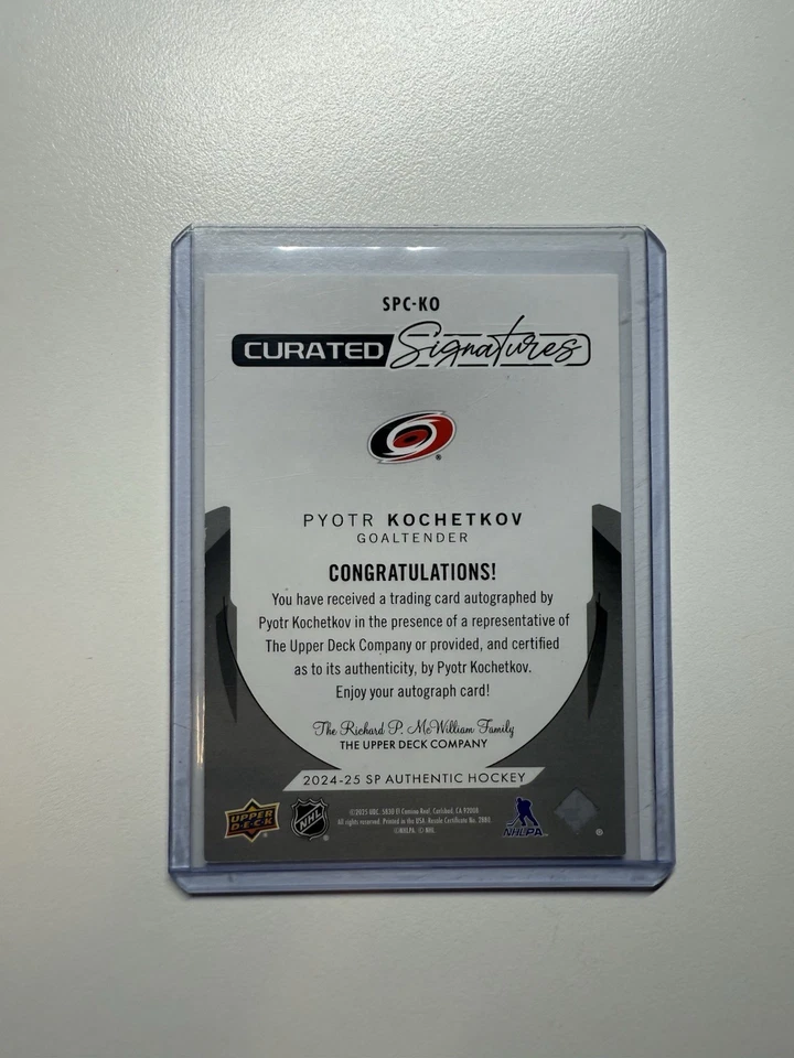 PYOTR KOCHETKOV 2024-25 SP AUTHENTIC CURATED SIGNATURES /299 - Image 2 of 2