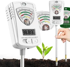 7-in-1 Soil ph Test kit, Tester, Meter of White 