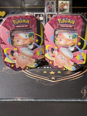 X2 Pokemon Mega Moonlit Mega Clefable ex Tin NEW FACTORY SEALED Lot Of 2