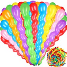 1000 Pcs 40 Inches Latex Spiral Balloons Assorted 7 Colors Twisted Long Party