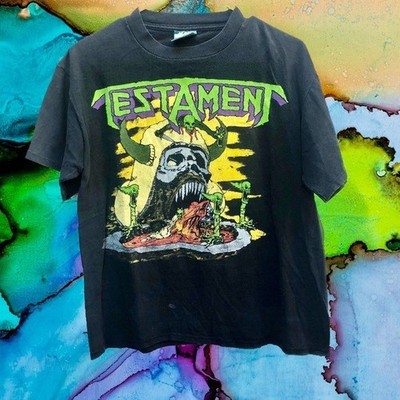 Rare! Testament Band On New Tour Black S to 5XL Clasic Shirt TU915