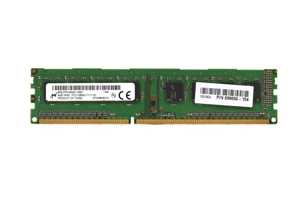 Pc3-12800U (Ddr3-1600) Bus Speed DIMM Computer Memory (RAM) for