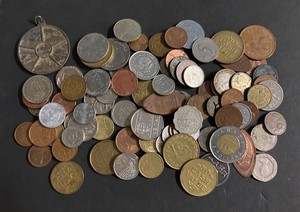 Circulated Mixed Foreign Coins, Tokens & Misc. Lot  World Money Collection