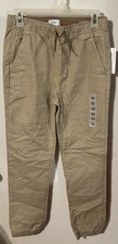 Old Navy Built In Flex Jogger Boys XL 14-16 Brown Khaki Drawstring Pants SB3