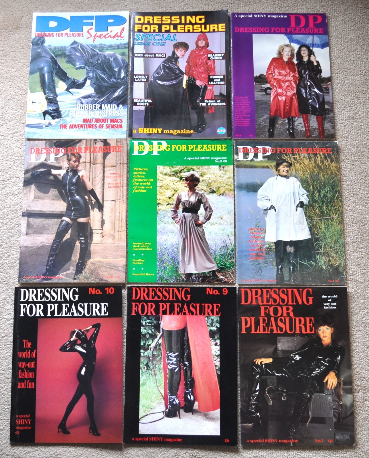 UP to 9 X IMMACULATE " DRESSING FOR PLEASURE " FASHION DFP MAGAZINES + FREEPOST