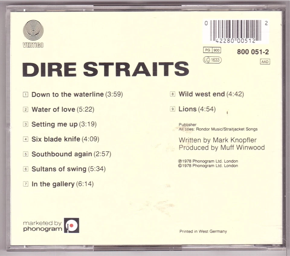 Dire Straits - Dire Straits (CD 1978) - Bild 2 von 3