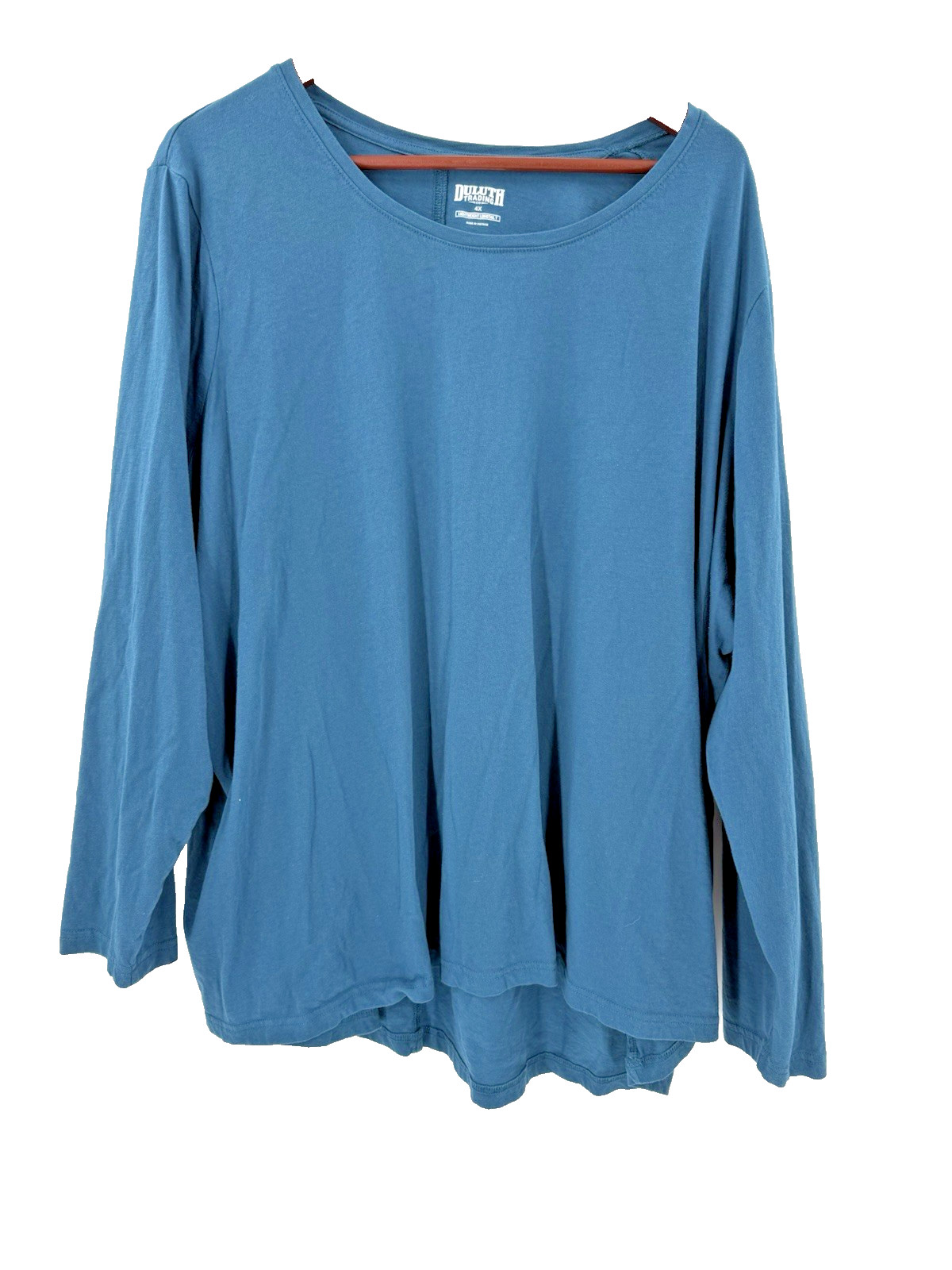 Duluth Trading Co Womens Long Sleeve Aqua Green Lightweight Longtail Tee Size 4X image 6