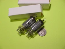 MULLARD BLACKBURN EF93 6BA6 TUBE PAIR (strong tested)