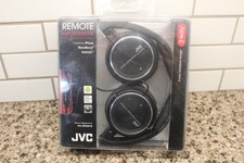 JVC Stereo Headphones Over The Ear HA-SR500-B Remote Microphone Foldable--Open B