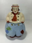 Shawnee Dutch Boy Happy COOKIE JAR Ceramic USA RARE Gold Trim Vintage Excellent!