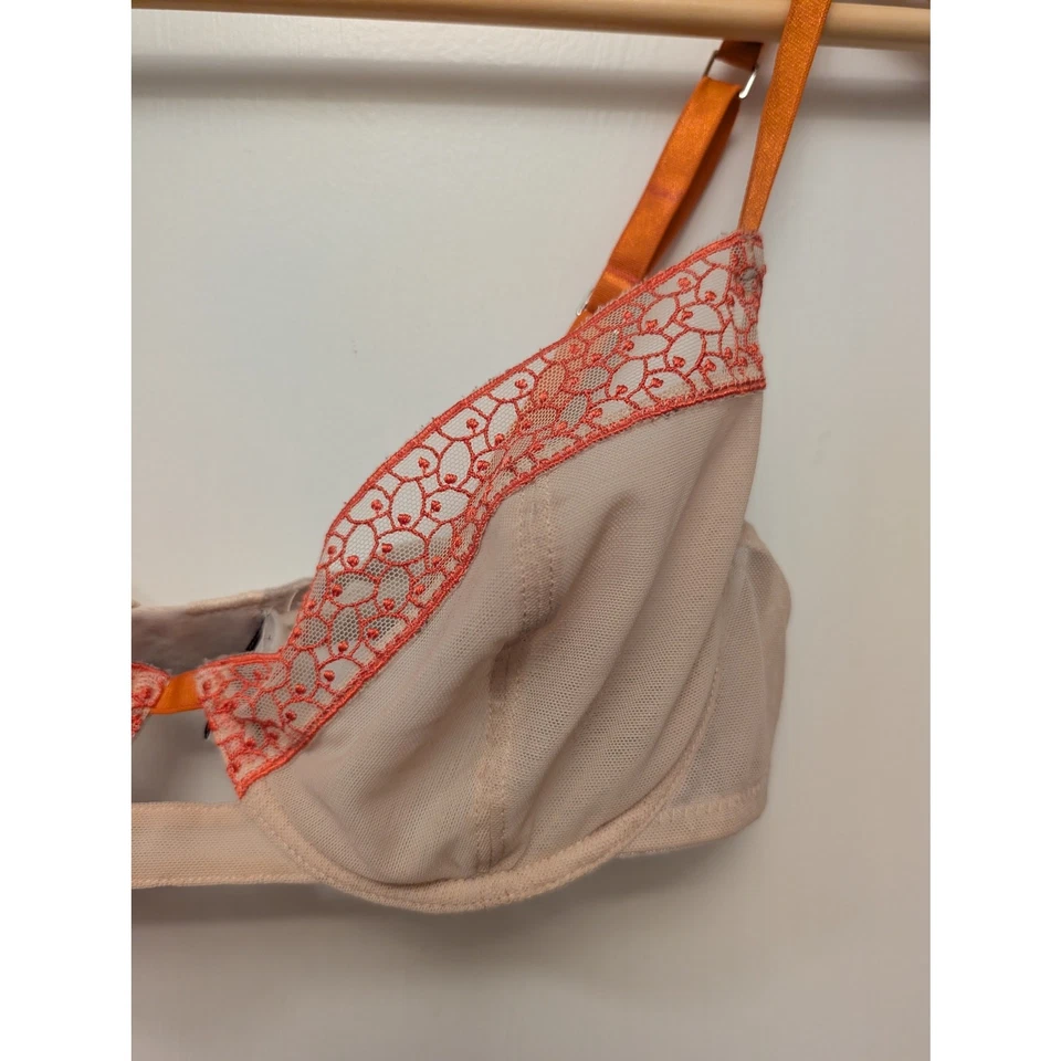 Studio 2 La Perla Lace Mesh Unlined Full Coverage Bra Adjustable Underwired - Image 2 of 4