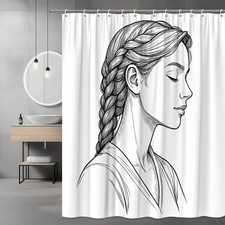 Stylish Black and White Shower Curtain for Trendy Home Decor