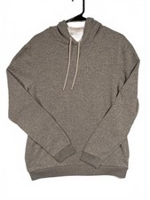 Goodfellow And Co Gray Textured Drawstring Hoodie Sweatshirt Mens Medium