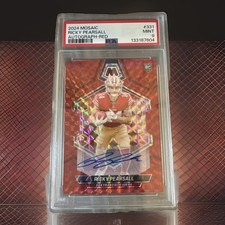 2024 Panini Mosaic Rookie Autographs Ricky Pearsall #331 Red Prizm /199 PSA